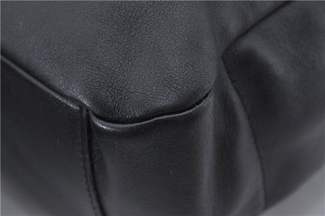 Authentic PRADA Leather Shoulder Hand Bag Purse Black 9705D