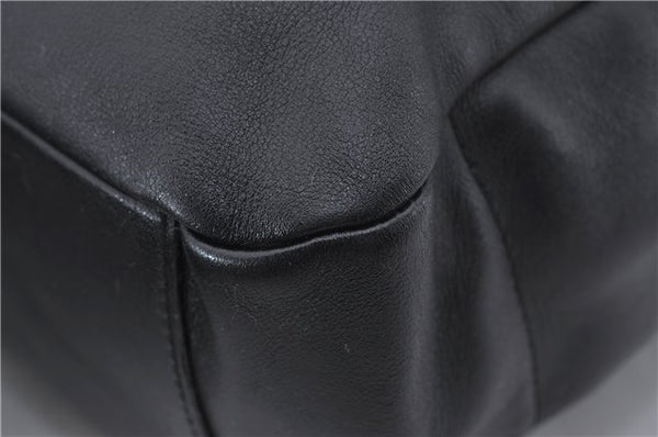 Authentic PRADA Leather Shoulder Hand Bag Purse Black 9705D
