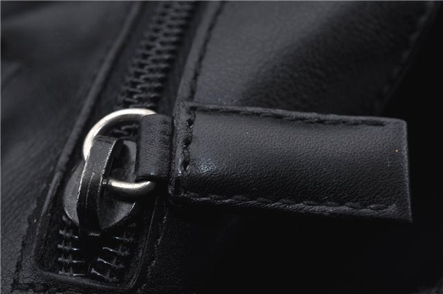 Authentic PRADA Leather Shoulder Hand Bag Purse Black 9705D