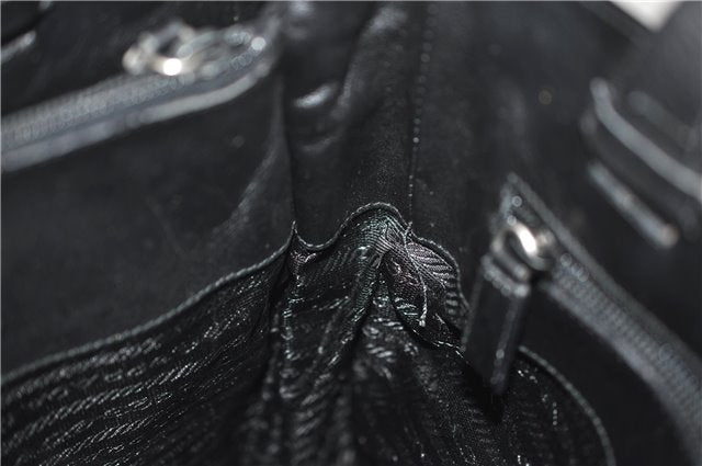 Authentic PRADA Leather Shoulder Hand Bag Purse Black 9705D