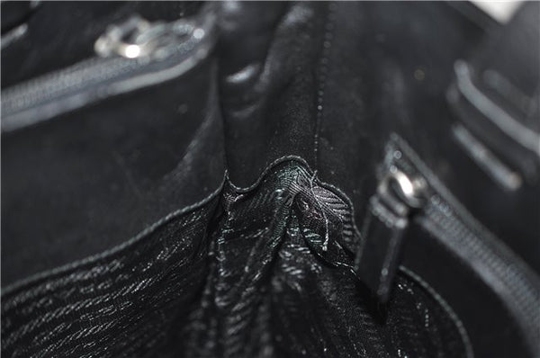 Authentic PRADA Leather Shoulder Hand Bag Purse Black 9705D