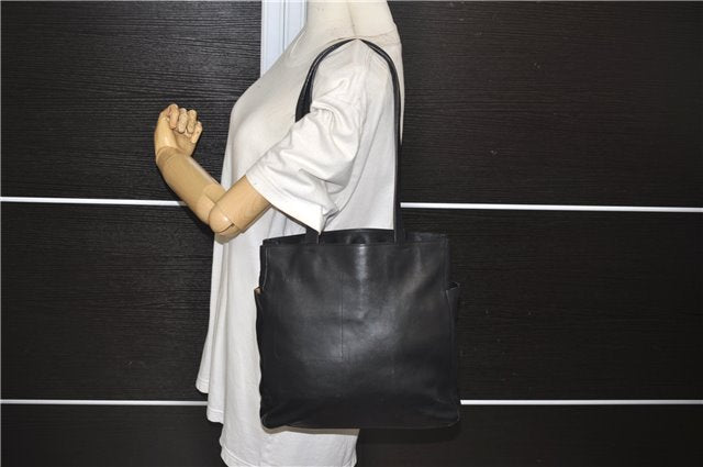 Authentic PRADA Leather Shoulder Hand Bag Purse Black 9705D