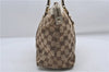 Authentic GUCCI Abbey Shoulder Tote Bag GG Canvas Leather 141470 Brown 9706D