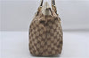 Authentic GUCCI Abbey Shoulder Tote Bag GG Canvas Leather 141470 Brown 9706D