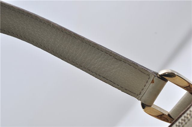 Authentic GUCCI Abbey Shoulder Tote Bag GG Canvas Leather 141470 Brown 9706D