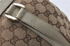 Authentic GUCCI Abbey Shoulder Tote Bag GG Canvas Leather 141470 Brown 9706D