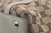 Authentic GUCCI Abbey Shoulder Tote Bag GG Canvas Leather 141470 Brown 9706D