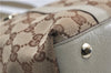 Authentic GUCCI Abbey Shoulder Tote Bag GG Canvas Leather 141470 Brown 9706D