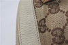 Authentic GUCCI Abbey Shoulder Tote Bag GG Canvas Leather 141470 Brown 9706D
