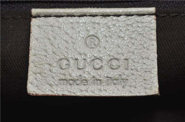 Authentic GUCCI Abbey Shoulder Tote Bag GG Canvas Leather 141470 Brown 9706D