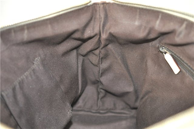 Authentic GUCCI Abbey Shoulder Tote Bag GG Canvas Leather 141470 Brown 9706D