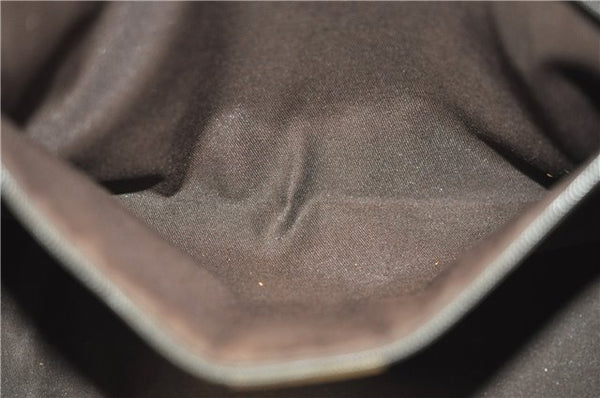 Authentic GUCCI Abbey Shoulder Tote Bag GG Canvas Leather 141470 Brown 9706D