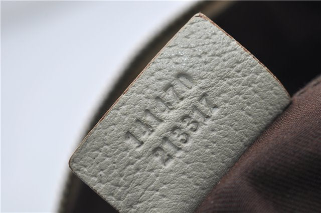 Authentic GUCCI Abbey Shoulder Tote Bag GG Canvas Leather 141470 Brown 9706D