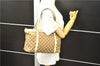 Authentic GUCCI Abbey Shoulder Tote Bag GG Canvas Leather 141470 Brown 9706D