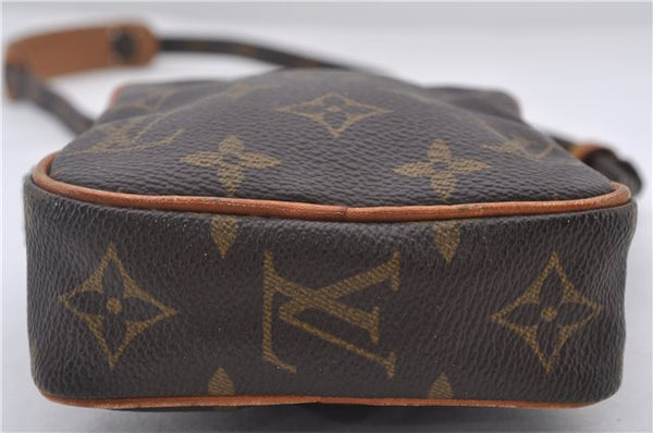 Auth Louis Vuitton Monogram Mini Poche Danube Shoulder Cross Bag M45268 LV 9709D