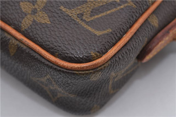 Auth Louis Vuitton Monogram Mini Poche Danube Shoulder Cross Bag M45268 LV 9709D