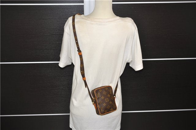 Auth Louis Vuitton Monogram Mini Poche Danube Shoulder Cross Bag M45268 LV 9709D