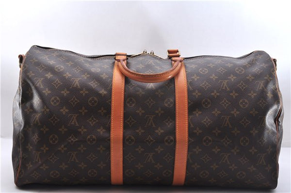 Authentic Louis Vuitton Monogram Keepall Bandouliere 55 M41414 Boston Bag 9711E