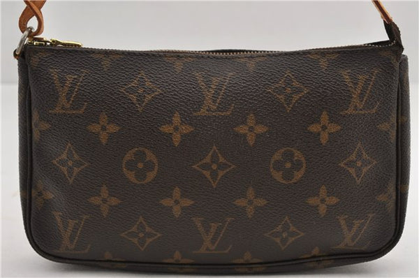 Authentic Louis Vuitton Monogram Pochette Accessoires Pouch M51980 LV 9714E