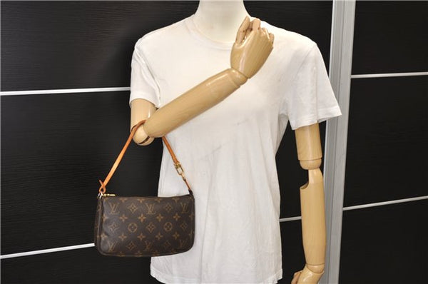 Authentic Louis Vuitton Monogram Pochette Accessoires Pouch M51980 LV 9714E