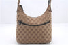 Authentic GUCCI Shoulder Hand Bag Purse GG Canvas Leather 0013386 Brown 9715C