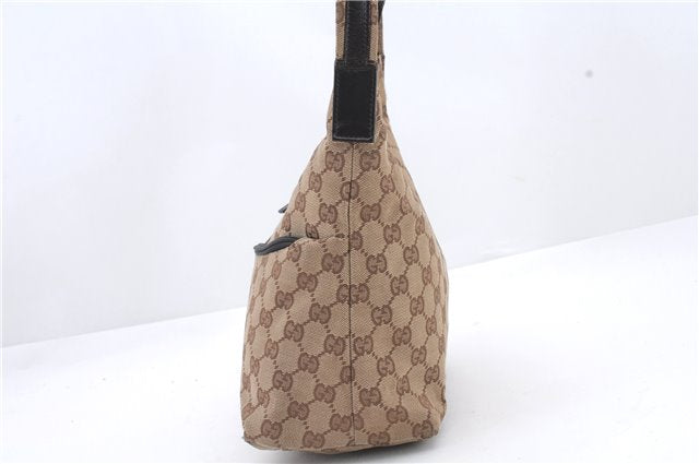 Authentic GUCCI Shoulder Hand Bag Purse GG Canvas Leather 0013386 Brown 9715C