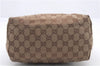 Authentic GUCCI Shoulder Hand Bag Purse GG Canvas Leather 0013386 Brown 9715C