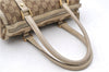 Authentic GUCCI Abbey Shoulder Bag GG Canvas Leather 130942 Brown Ivory 9716C