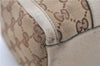 Authentic GUCCI Abbey Shoulder Bag GG Canvas Leather 130942 Brown Ivory 9716C