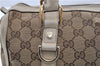 Authentic GUCCI Abbey Shoulder Bag GG Canvas Leather 130942 Brown Ivory 9716C