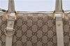 Authentic GUCCI Abbey Shoulder Bag GG Canvas Leather 130942 Brown Ivory 9716C