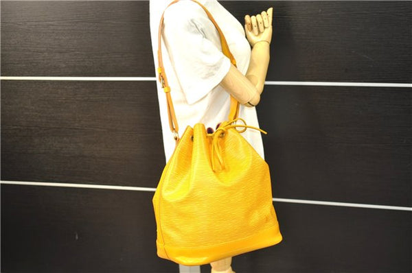 Authentic Louis Vuitton Epi Noe Shoulder Bag Yellow M44009 LV 9716D