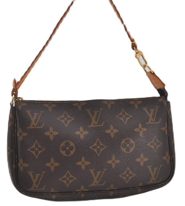 Authentic Louis Vuitton Monogram Pochette Accessoires Pouch M51980 LV 9716E
