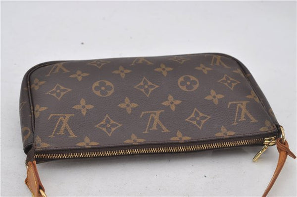 Authentic Louis Vuitton Monogram Pochette Accessoires Pouch M51980 LV 9716E