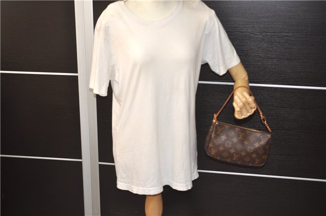 Authentic Louis Vuitton Monogram Pochette Accessoires Pouch M51980 LV 9716E