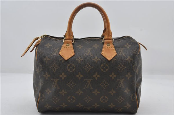 Authentic Louis Vuitton Monogram Speedy 25 Boston Hand Bag Purse M41528 LV 9717E