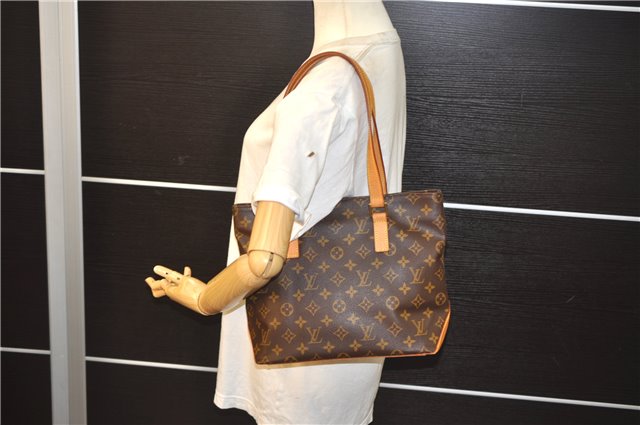 Authentic Louis Vuitton Monogram Cabas Piano Shoulder Tote Bag M51148 LV 9718E