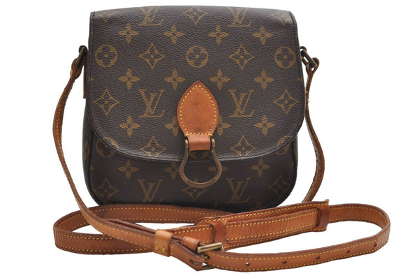 Auth Louis Vuitton Monogram Saint Cloud MM Shoulder Cross Bag M51243 LV 9720D