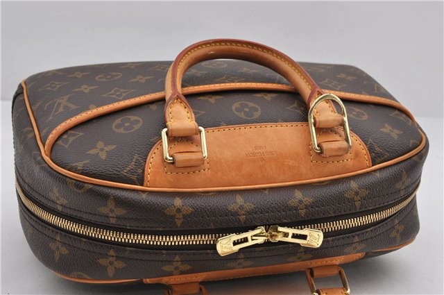 Authentic Louis Vuitton Monogram Trouville Hand Bag Purse M42228 LV 9720E
