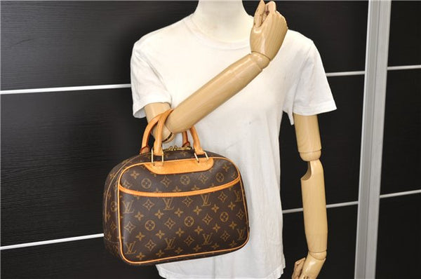 Authentic Louis Vuitton Monogram Trouville Hand Bag Purse M42228 LV 9720E