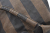 Authentic FENDI Vintage Pequin Hand Tote Bag Purse PVC Leather Brown Black 9720G