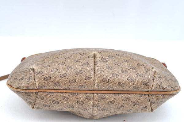 Authentic GUCCI Vintage Micro GG PVC Leather Shoulder Bag Purse Brown Junk 9722G