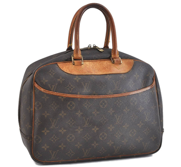 Authentic LOUIS VUITTON Monogram Deauville Hand Bag M47270 LV 9723B