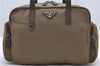 Authentic PRADA Nylon Leather Shoulder Hand Bag Purse Brown 9724C