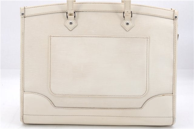 Authentic Louis Vuitton Epi Madeleine GM White Shoulder Bag M5934J LV 9725D