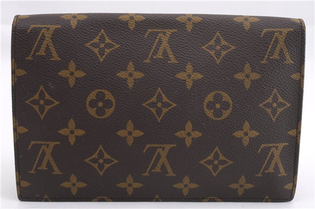 Authentic Louis Vuitton Monogram Pochette Rabat Clutch Hand Bag M51934 LV 9727E