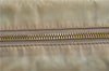 Authentic PRADA Nylon Leather Shoulder Cross Body Bag Purse Ivory Gold 9728C