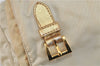 Authentic PRADA Nylon Leather Shoulder Cross Body Bag Purse Ivory Gold 9728C