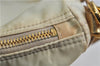 Authentic PRADA Nylon Leather Shoulder Cross Body Bag Purse Ivory Gold 9728C