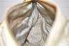 Authentic PRADA Nylon Leather Shoulder Cross Body Bag Purse Ivory Gold 9728C